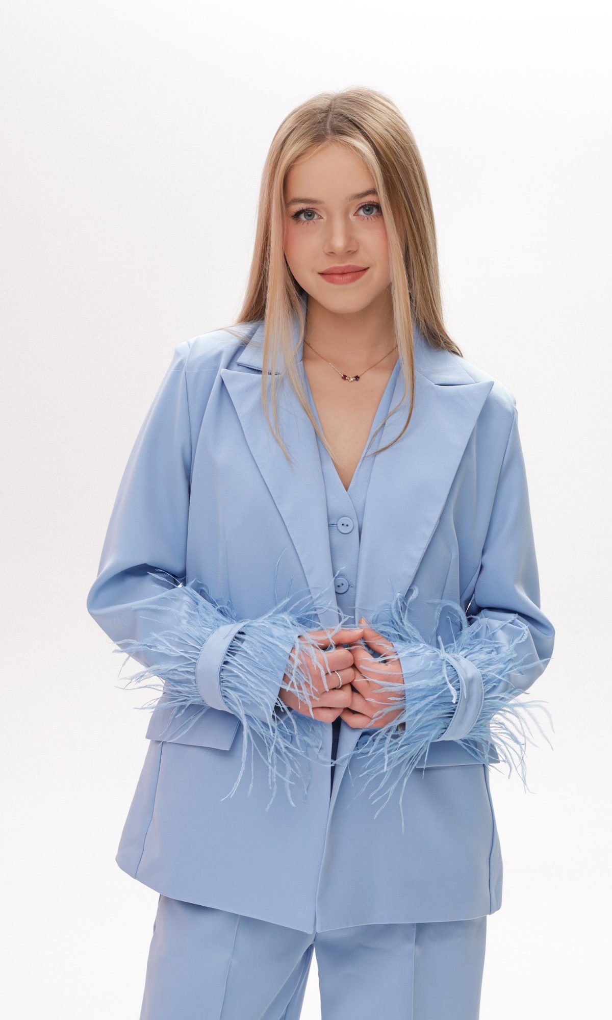 Костюм трійка TINY LOOK підлітковий блакитний