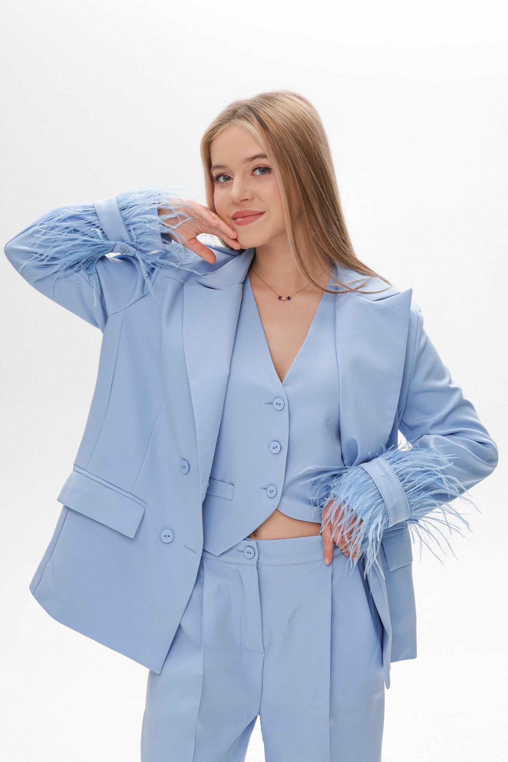 Костюм трійка TINY LOOK підлітковий блакитний - Зображення 8