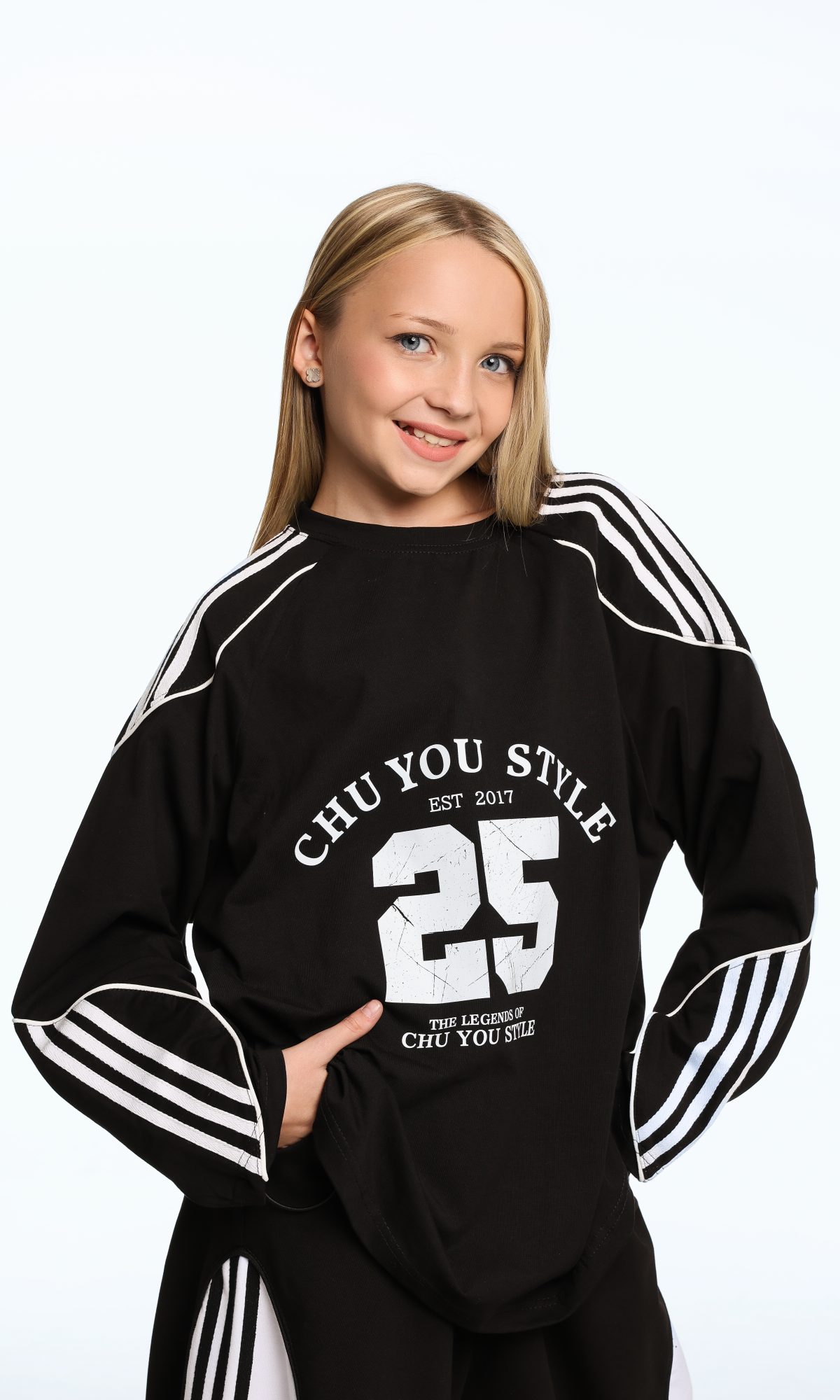 Лонгслів для танців CHU STAGE 25 чорний