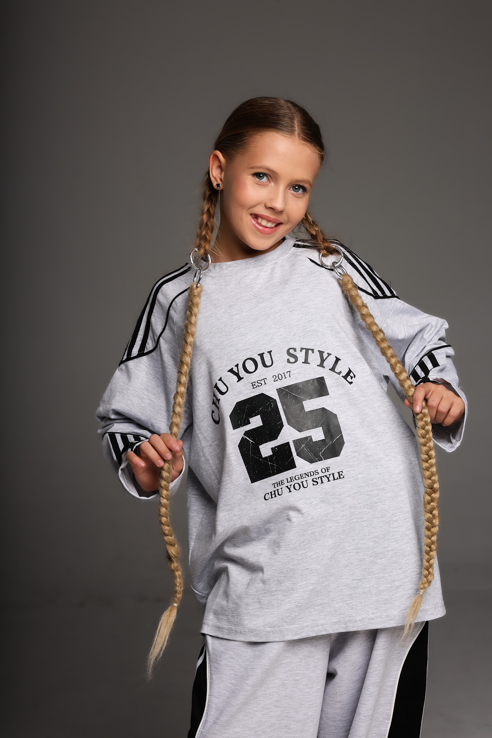 Лонгслів для танців CHU STAGE 25 сірий