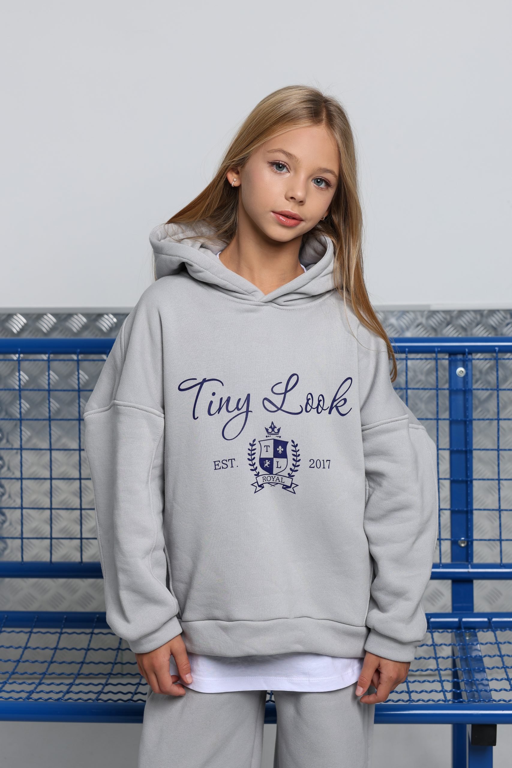 Теплий спортивний костюм унісекс підлітковий TINY LOOK сірий (оверсайз) - Зображення 6