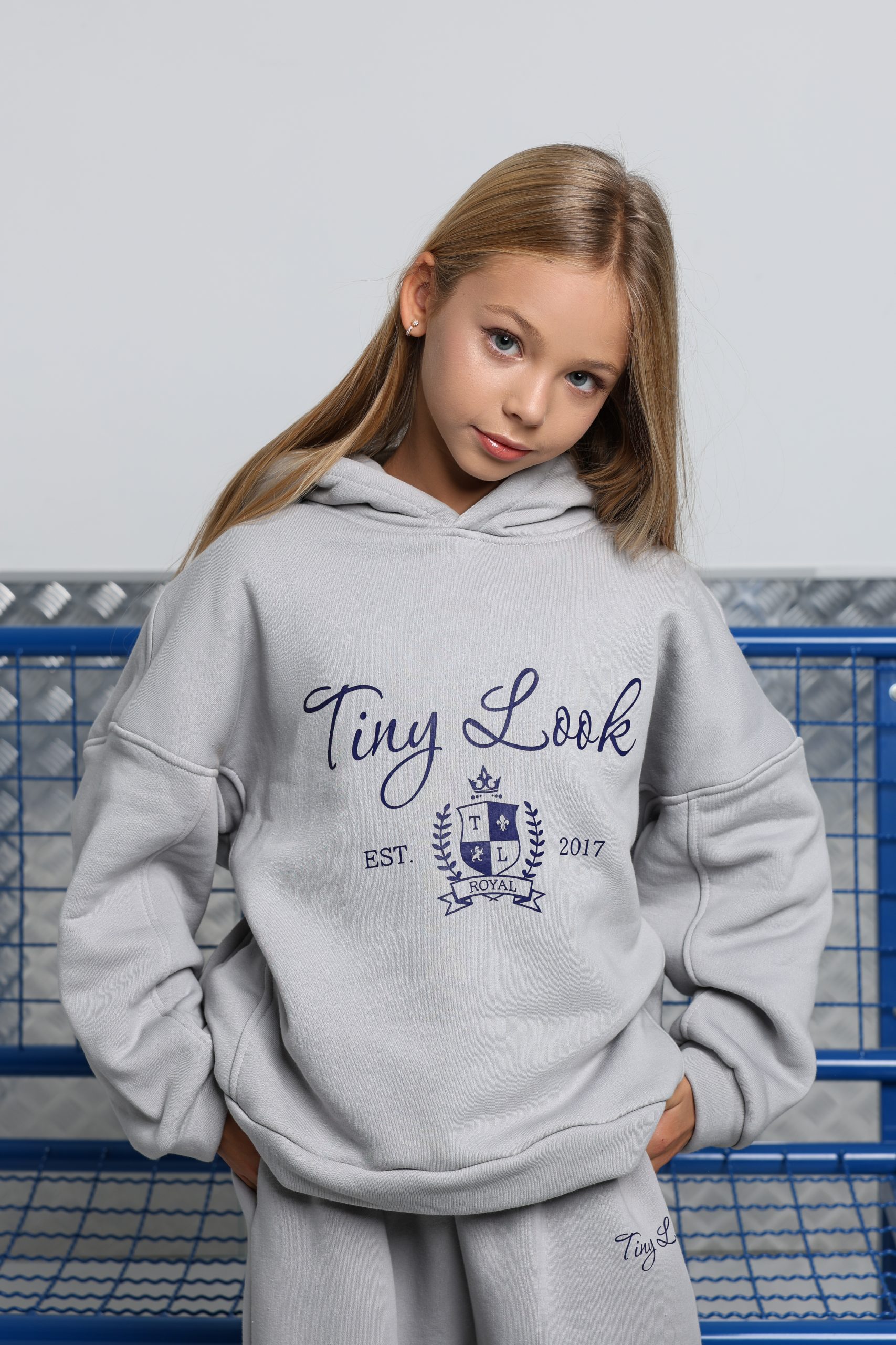 Теплий спортивний костюм унісекс підлітковий TINY LOOK сірий (оверсайз) - Зображення 3