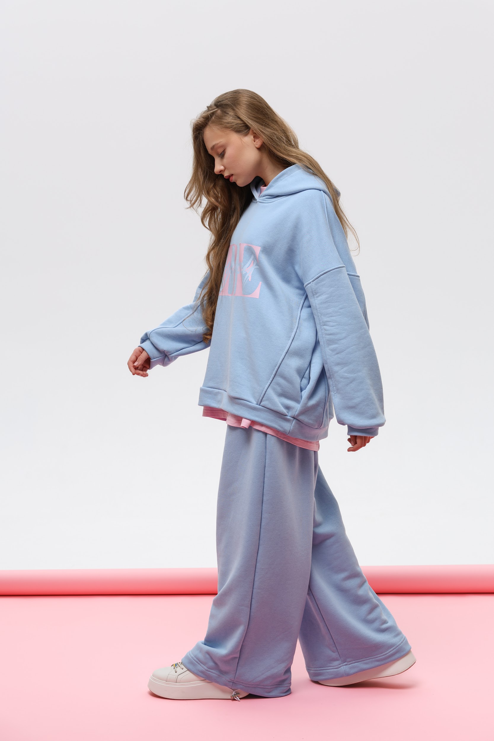 Підлітковий спортивний костюм оверсайз TINY LOOK Be Yourself блакитний - Зображення 5