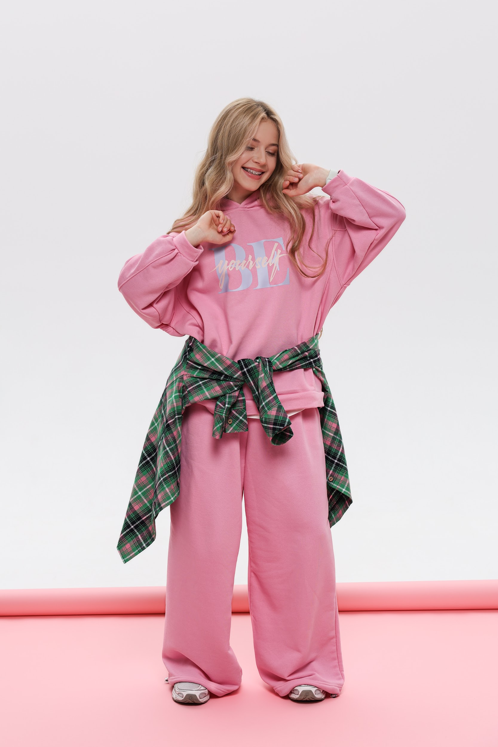 Підлітковий спортивний костюм оверсайз TINY LOOK Be Yourself рожевий - Зображення 7