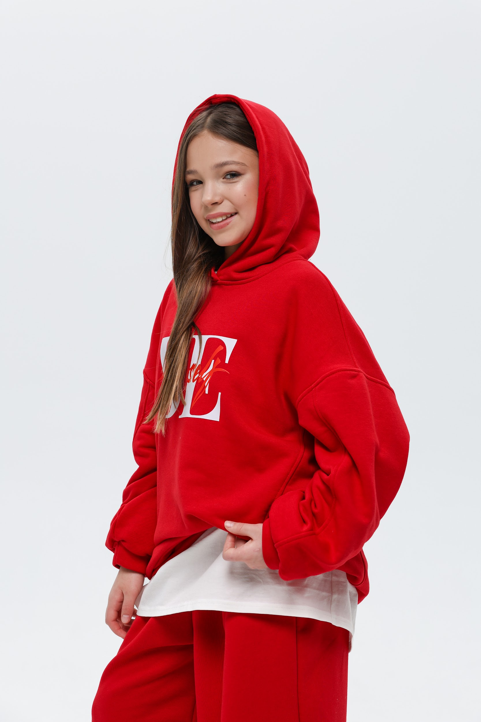 Підлітковий спортивний костюм оверсайз TINY LOOK Be Yourself червоний - Зображення 12