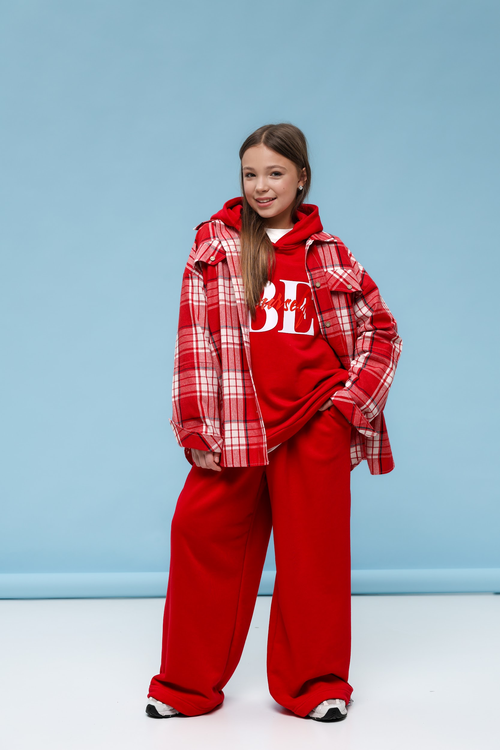 Підлітковий спортивний костюм оверсайз TINY LOOK Be Yourself червоний - Зображення 10