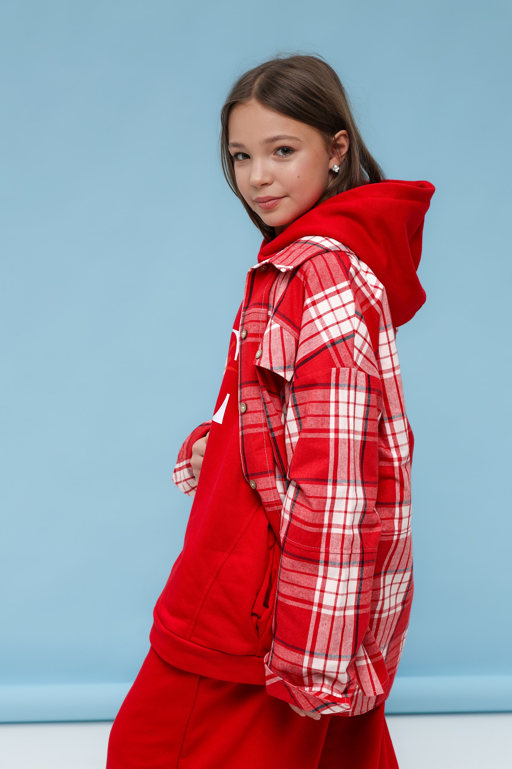 Підлітковий спортивний костюм оверсайз TINY LOOK Be Yourself червоний - Зображення 5
