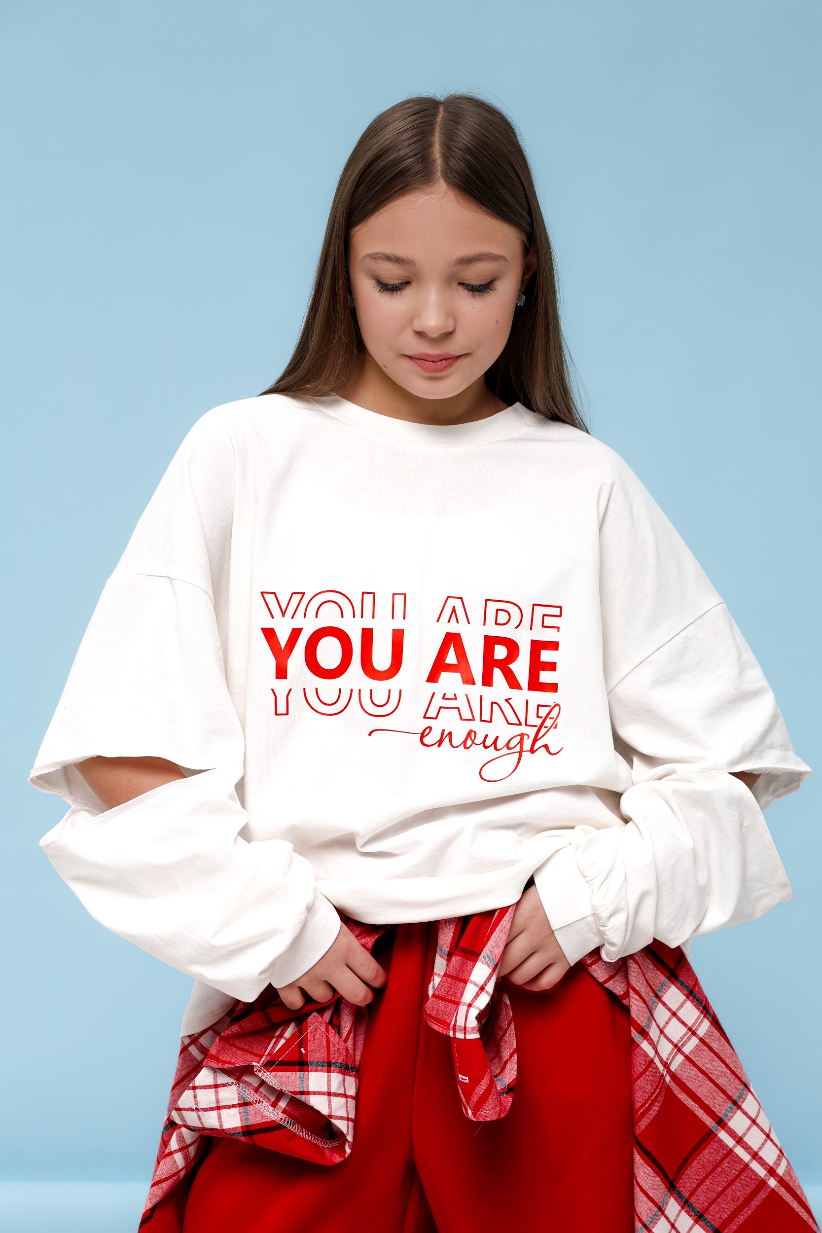 Підлітковий спортивний костюм оверсайз TINY LOOK Be Yourself червоний - Зображення 14