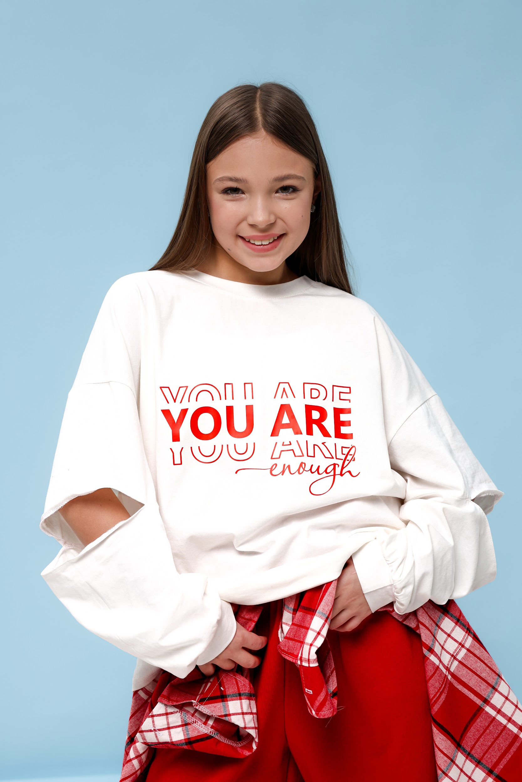 Підлітковий спортивний костюм оверсайз TINY LOOK Be Yourself червоний - Зображення 16