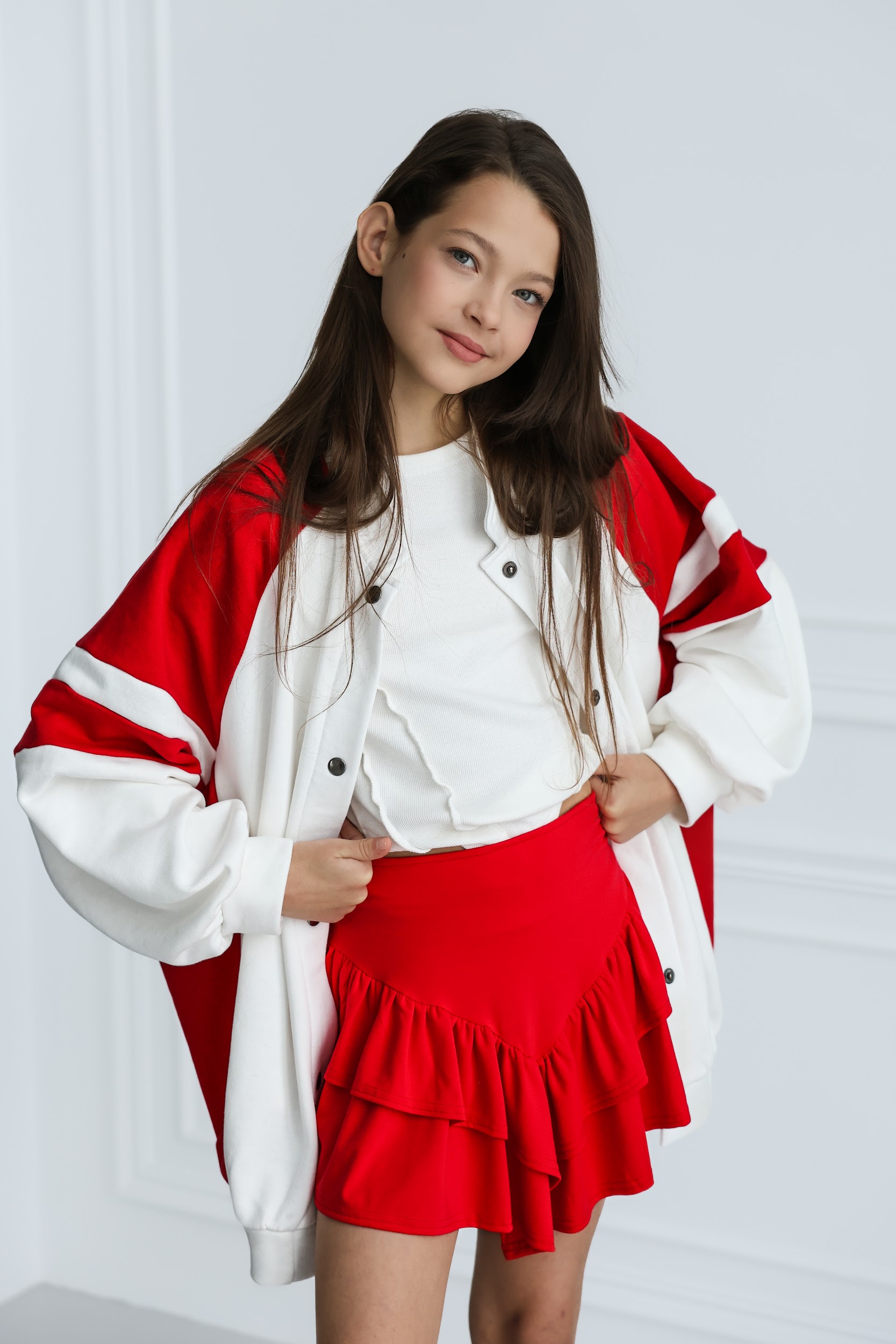 Спідниця підліткова TINY LOOK з рюшами червона - Зображення 5