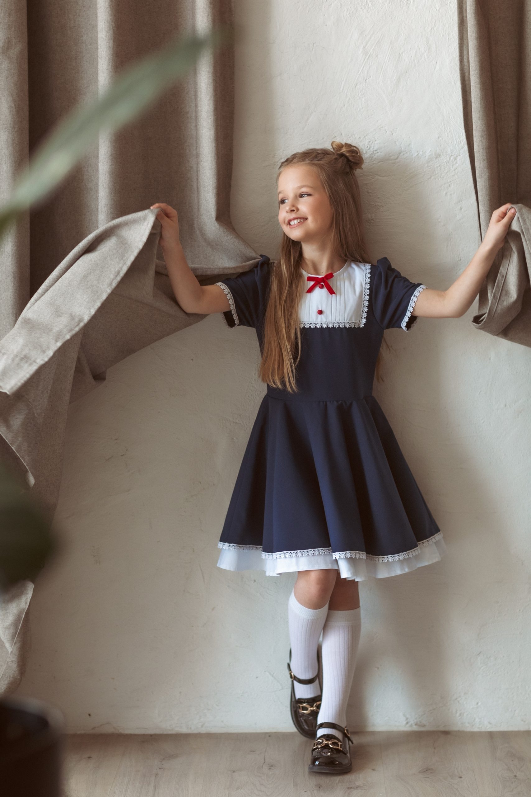 Шкільна сукня для дівчинки TINY LOOK Стасія (1-4 клас) синя - Зображення 3