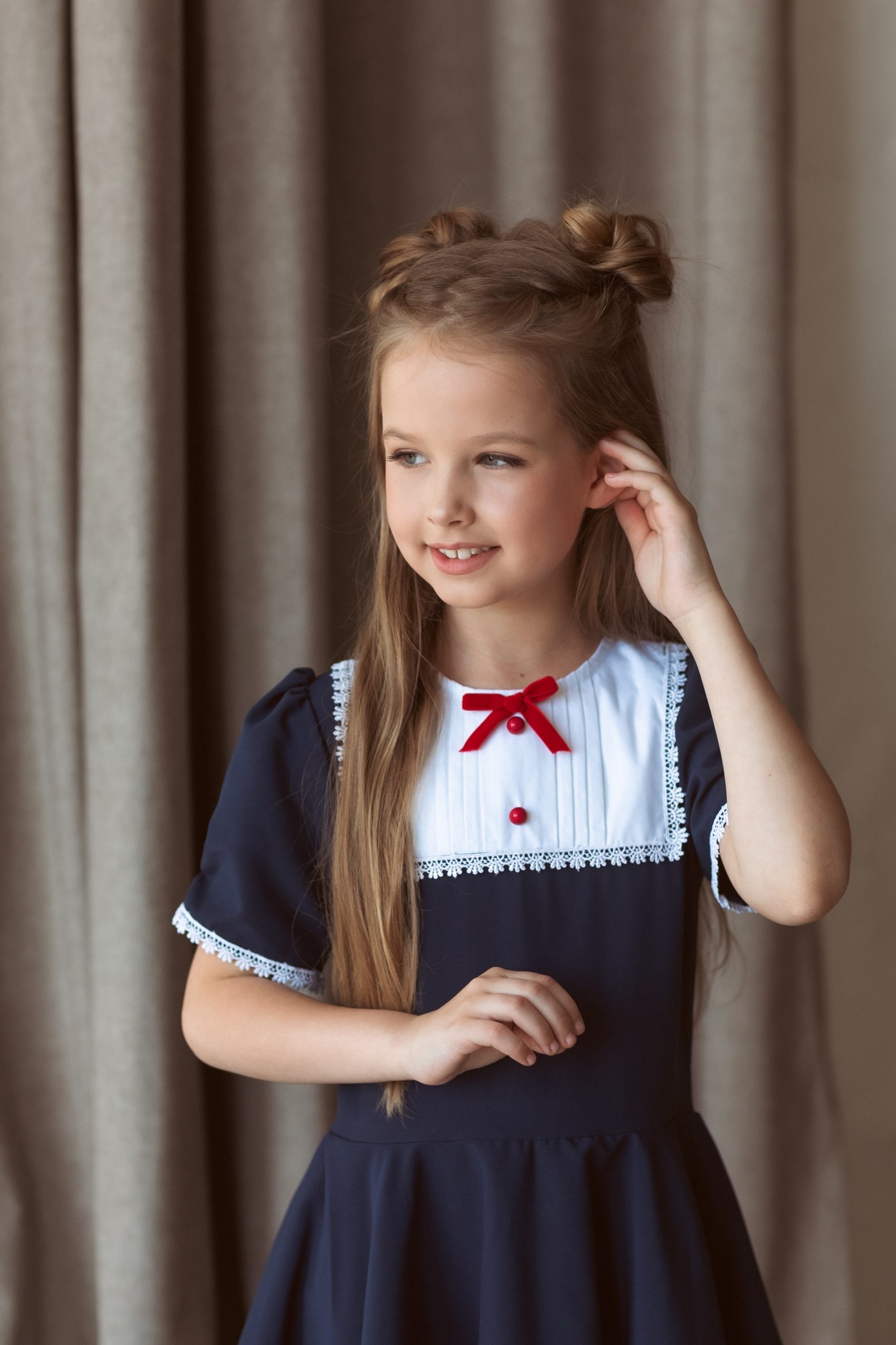 Шкільна сукня для дівчинки TINY LOOK Стасія (1-4 клас) синя - Зображення 4