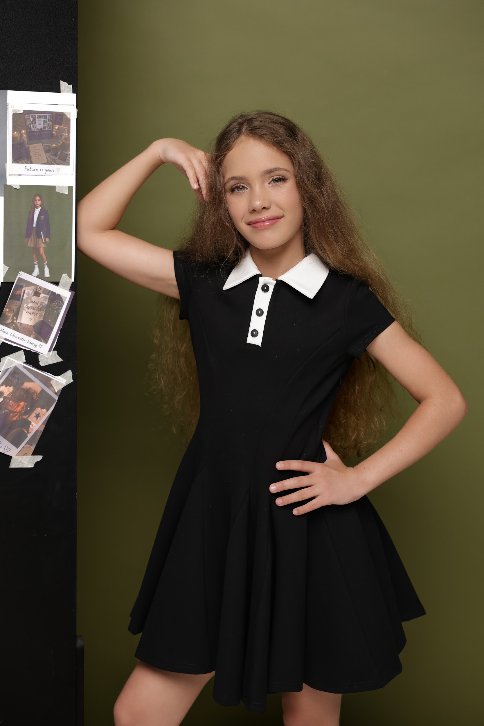 Шкільна сукня базова TINY LOOK чорна з коротким рукавом - Зображення 5